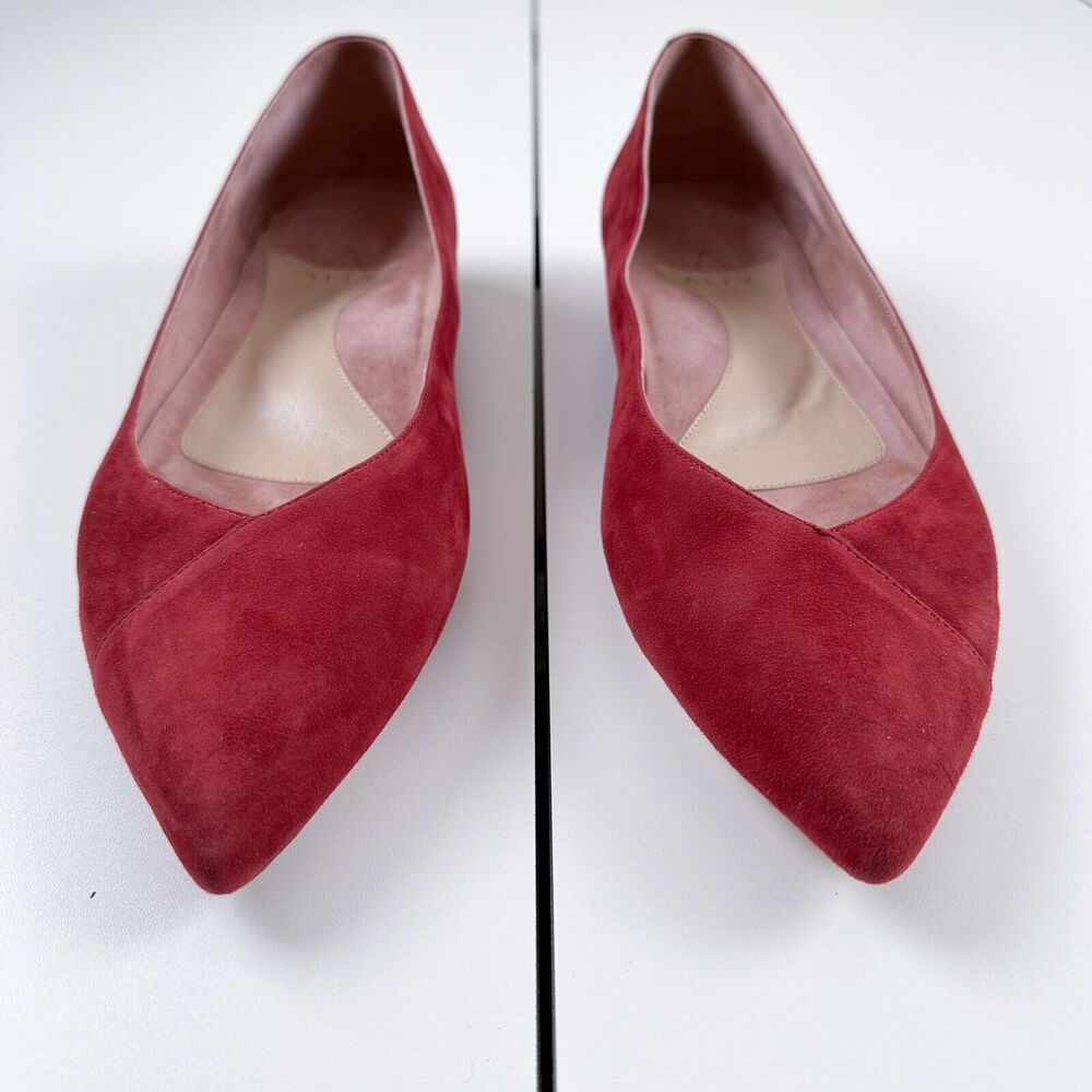 Ally Shoes NYC Forever Flat Gutsy Garnet Red Suede Womens 43 US 10.5 Wide C